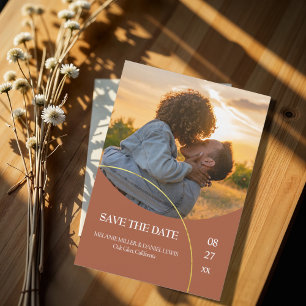 Minimalistiskt Ringar "Save the Date"-inbjudan Inbjudningar