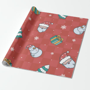 Minimalistiskt ristmas red mönster presentpapper