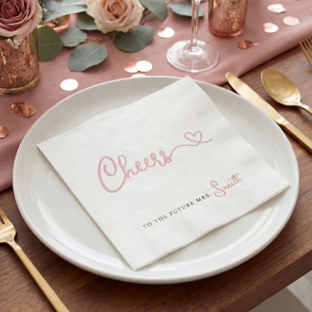 Minimalistiskt Ro Cheers till Framtidens fru. Pappersservett (Skapare uppladdad)