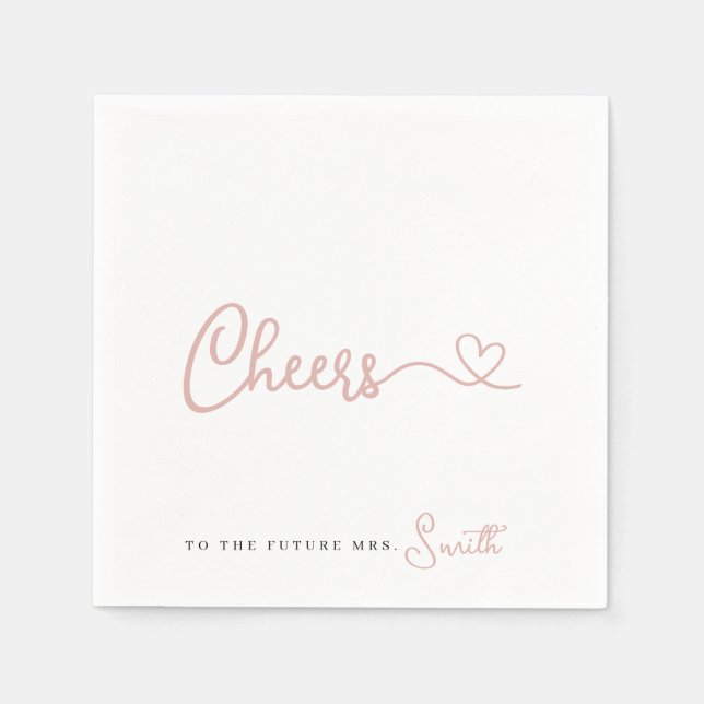 Minimalistiskt Ro Cheers till Framtidens fru. Pappersservett (Framsidan)