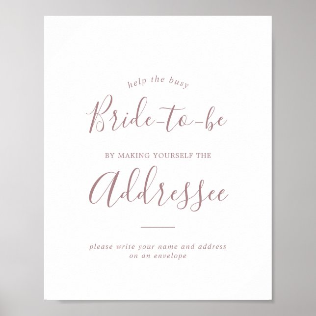 Minimalistiskt Ro Guld Adress och kuverttecken Poster (Framsidan)