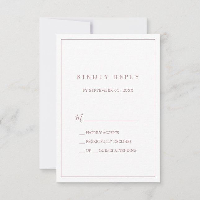 Minimalistiskt Ro Guld-typografi enkelt OSA kort (Framsida)