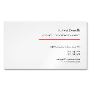 Minimalistiskt rödvitt, modernt noder magnetiska visitkort