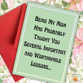 minimalistiskt roligt Mors dag som säger Retro-för Kort