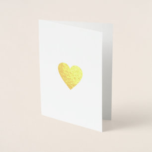 minimalistiskt romantiskt kärlek hjärta folierat kort