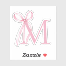 Minimalistiskt Rosa Bow-monogram