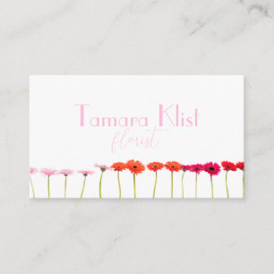 Minimalistiskt Rosa Florist-affärskort Visitkort