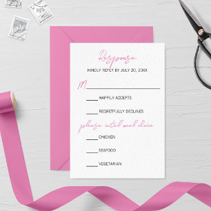 Minimalistiskt Rosa Gladiolus Bröllop OSA Card Kort