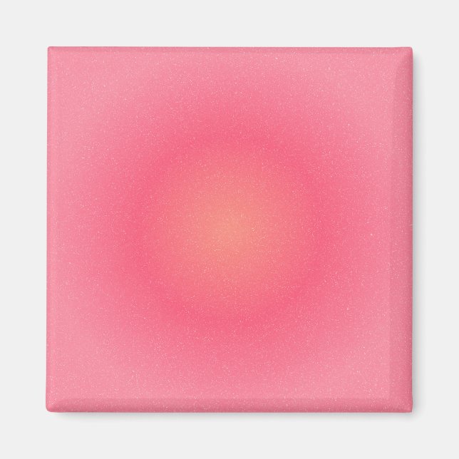 Minimalistiskt Rosa Glow Fridge Magnet (Framsidan)
