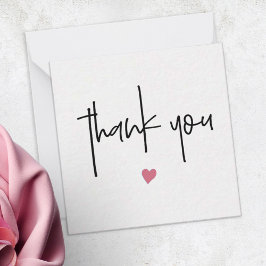 Minimalistiskt Rosa Heart Compact Card Anteckningskort