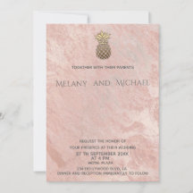 Minimalistiskt rosegold marble guld pineaapple