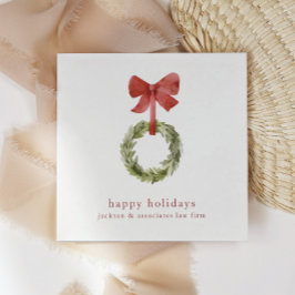 Minimalistiskt rött blått julandeutandning pappersservett