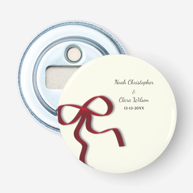 Minimalistiskt rött fack för enkel Elegant Flasköppnare (Framsidan)