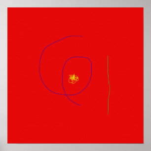 Minimalistiskt rött poster
