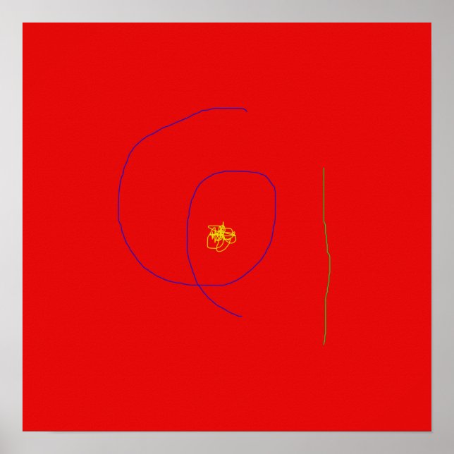 Minimalistiskt rött poster (Framsidan)