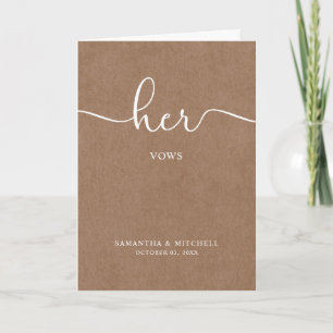 Minimalistiskt Rustic Kraft Hennes visitkort Kort