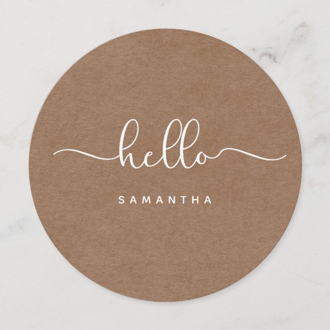 Minimalistiskt Rustic-menykort med Namn Meny (Framsida)