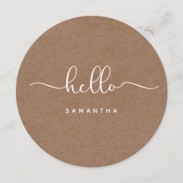 Minimalistiskt Rustic-menykort med Namn Meny