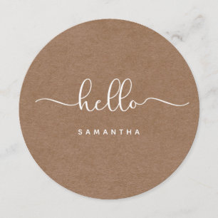 Minimalistiskt Rustic-menykort med Namn Meny