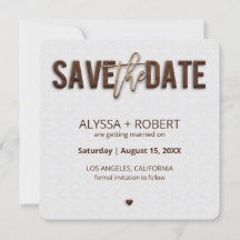 Minimalistiskt Rustic Wood Save Date Card