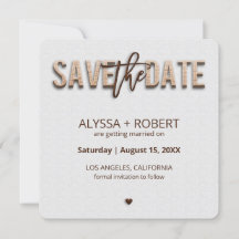 Minimalistiskt Rustic Wood Save Date Card