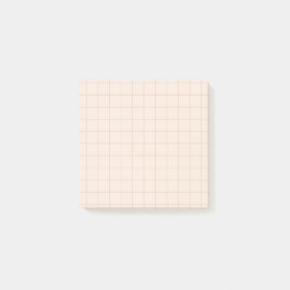 Minimalistiskt rutnätsbrev i Champagne Tones Post-it Block