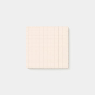 Minimalistiskt rutnätsbrev i Champagne Tones Post-it Block