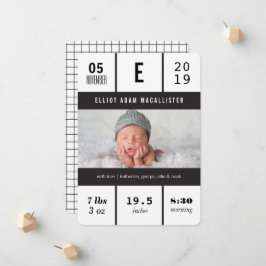 Minimalistiskt rutnätsformat Baby är fotomodeller Meddelande