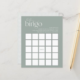 Minimalistiskt Sage Grönt Baby Bingo-spel