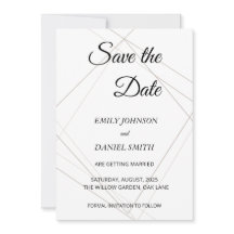 Minimalistiskt Save the Date-kort