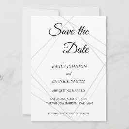 Minimalistiskt Save the Date-kort Inbjudningar