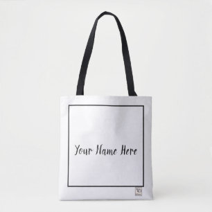 Minimalistiskt Shopping i Svarta Namn eller Kor i Tygkasse