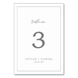 Minimalistiskt Silver-Bordsnummer Bordsnummer