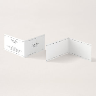 Minimalistiskt silver-rand på vitt visitkort