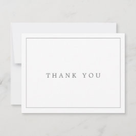 Minimalistiskt Silver-typografi - tackkort Tack Kort