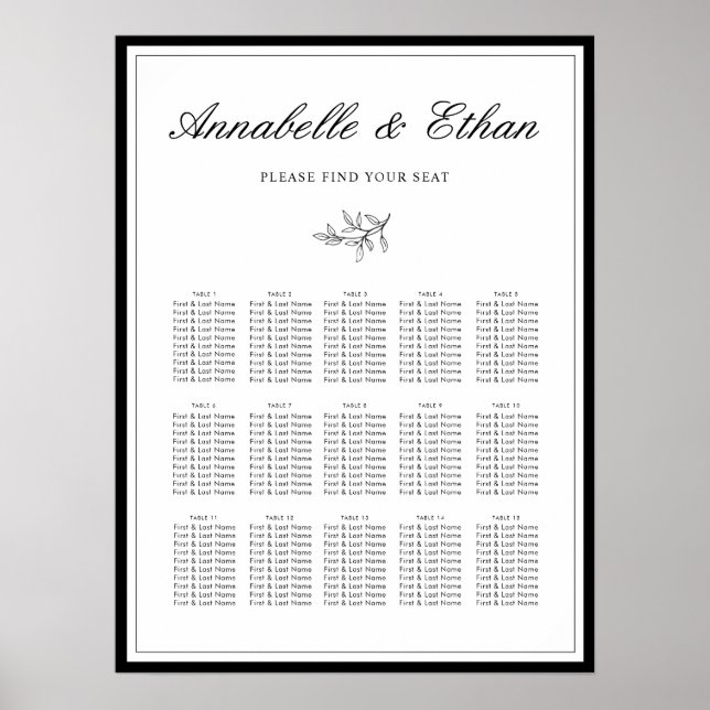 Minimalistiskt sittdiagram för Gräns Löv Poster (Framsidan)