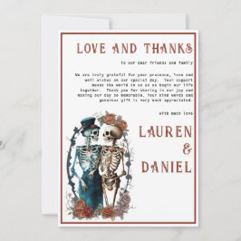 Minimalistiskt Skeleton - ett par tackkort Inbjudningar