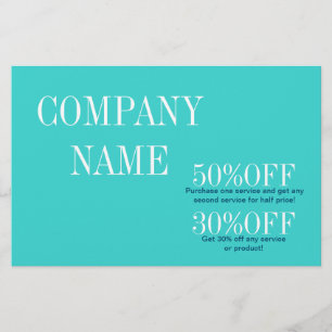 Minimalistiskt skönhetssalonteal för konstnärer flygblad