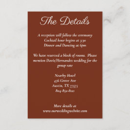 Minimalistiskt skript Amber Roströda detaljer kort