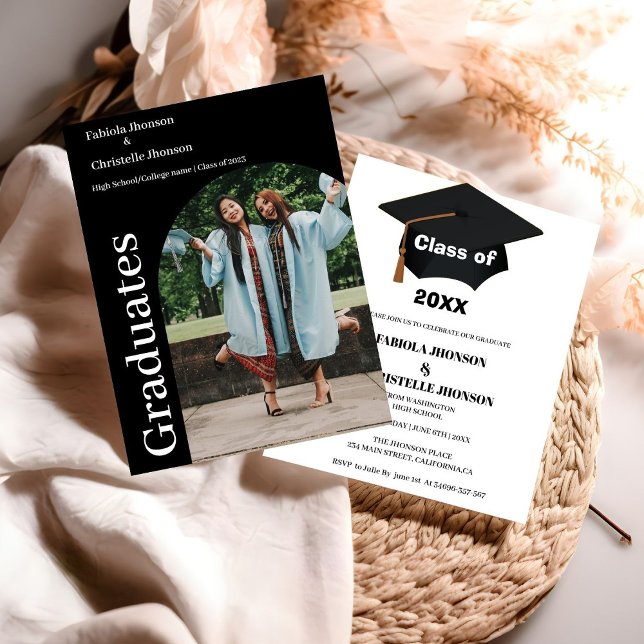 Minimalistiskt skript, dubbla, klass 2023 i studen meddelande (Skapare uppladdad)