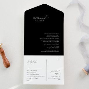 Minimalistiskt skript för elegant   Svart försegli