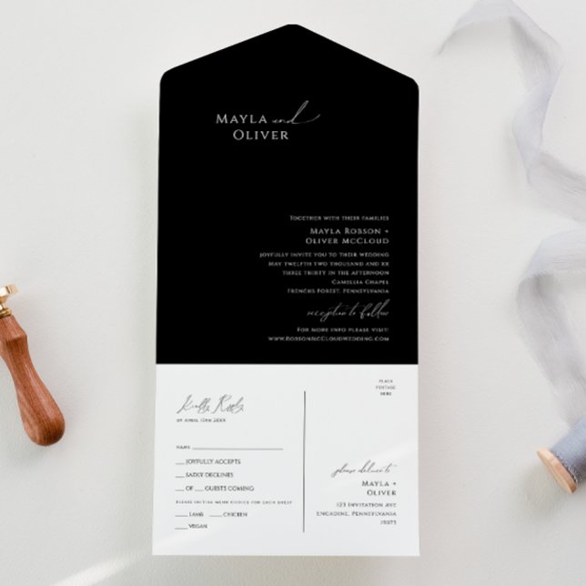 Minimalistiskt skript för elegant | Svart försegli (Skapare uppladdad)