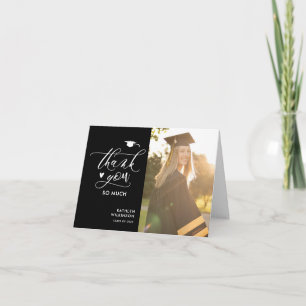 Minimalistiskt skript för svart Elegant, foto Stud Tack Kort
