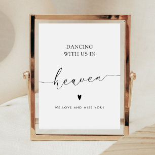 Minimalistiskt skript i Loving Memory Bröllop-teck Poster