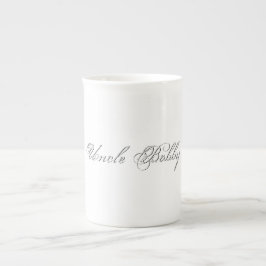 Minimalistiskt skript, loving 3d Monogram Benporslin Mugg