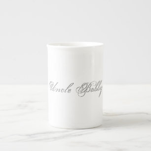 Minimalistiskt skript, loving 3d Monogram Benporslin Mugg