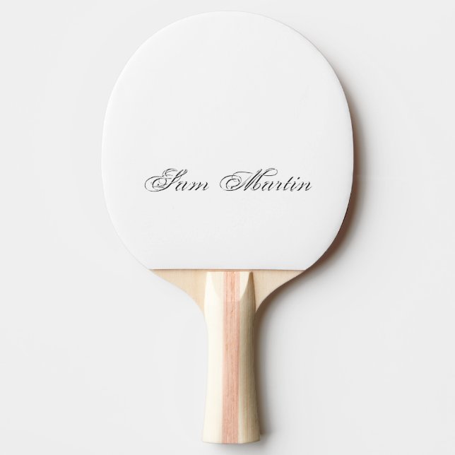 Minimalistiskt skript, loving 3d Monogram Pingisracket (Framsidan)