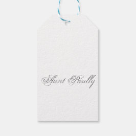 Minimalistiskt skript, loving 3d Monogram Presentetikett