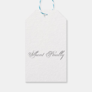 Minimalistiskt skript, loving 3d Monogram Presentetikett