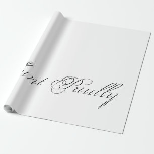 Minimalistiskt skript, loving 3d Monogram Presentpapper